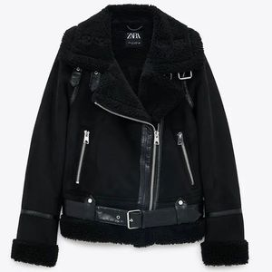 Zara Black Doubled Faced Jacket